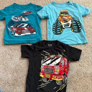 Lot of 3 Boys' Vehicle t-shirts 3T